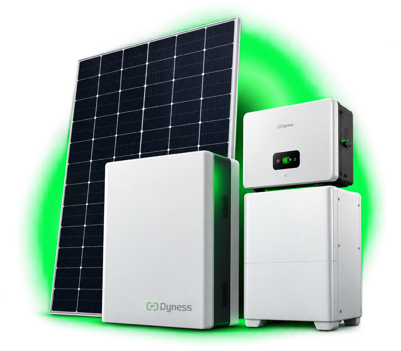 Panel solar, inversor y sistema de almacenamiento